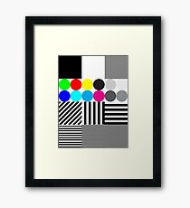 Extreme tone test pattern with colour Framed Print