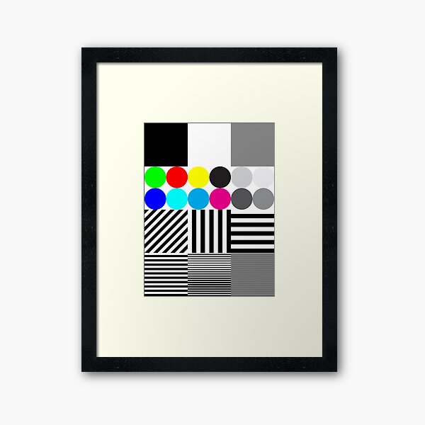 Extreme tone test pattern with colour Framed Art Print