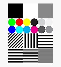 Extreme tone test pattern with colour Photographic Print