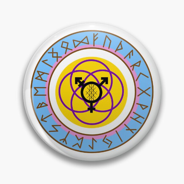 Item preview, trans pride flag with runes designed and sold by JaiMohan_art.