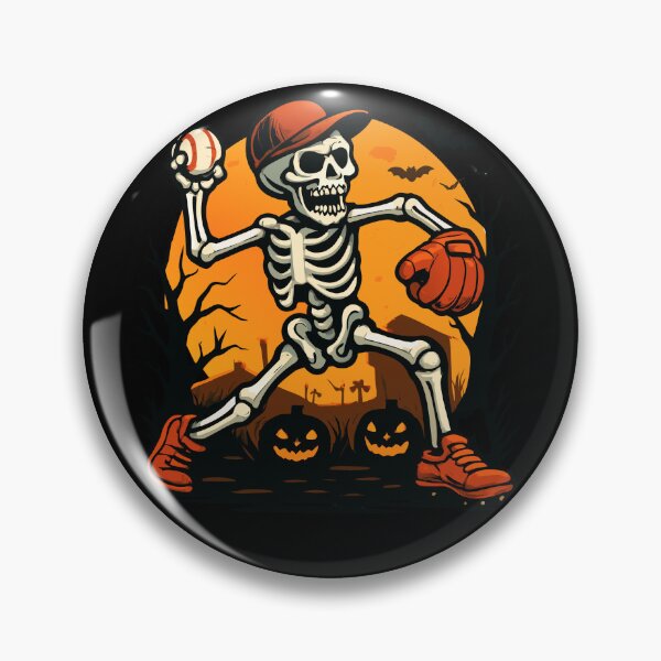 Artikelvorschau, Baseball Pitcher Skelett Halloween Baseball Spieler Kostüm Ausrüstung entworfen und verkauft von DynamicDesign.