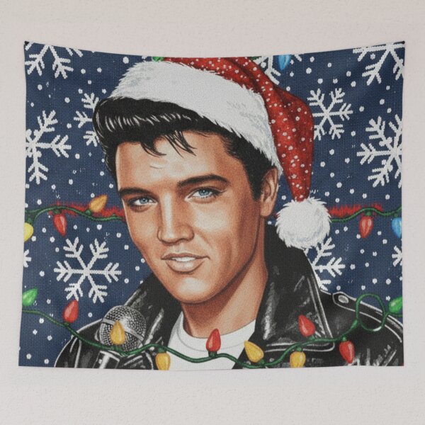 Item preview, Elvis the Pelvis Claus – 1950s Funny Ugly Christmas Sweater Art designed and sold by Art's Diner.