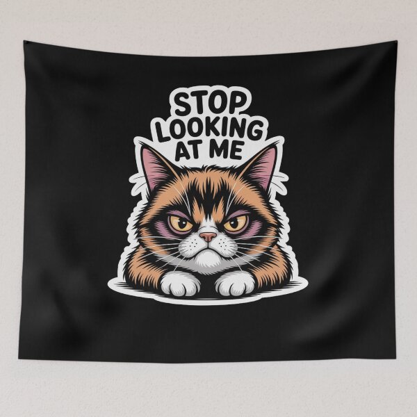 Item preview, Funny Cat Stop Looking at Me for Cat Lovers designed and sold by snowry.