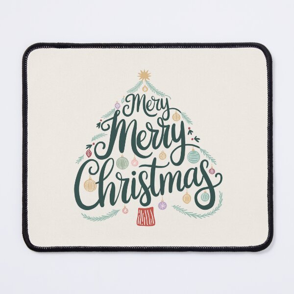Item preview, Elegant Merry Christmas Calligraphy Tree designed and sold by maeumnote.