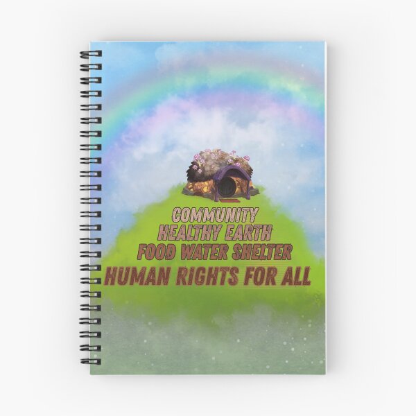 Item preview,  Human Rights For All - Community Earth Food Water Shelter designed and sold by PunkLadyPond.