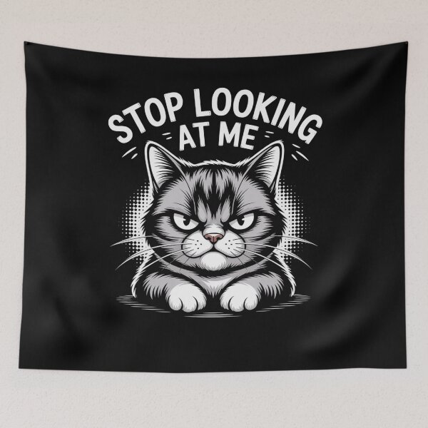 Item preview, Funny Cat Stop Looking at Me for Cat Lovers humor designed and sold by snowry.
