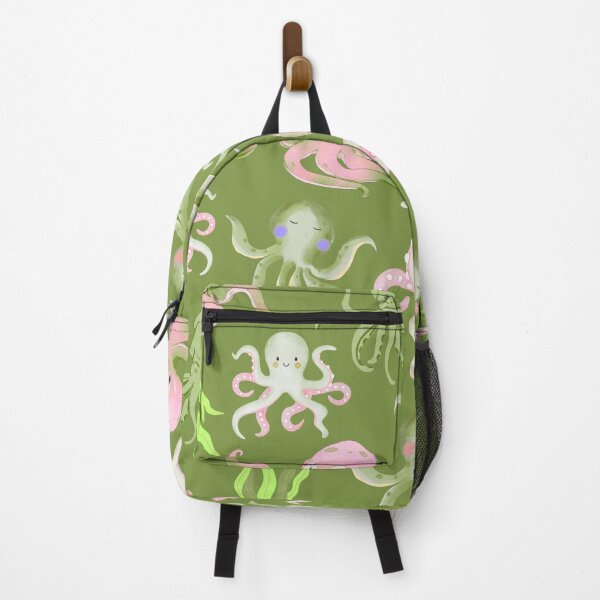 Item preview, Octopus and seaweed of green designed and sold by andrasdesignssss.