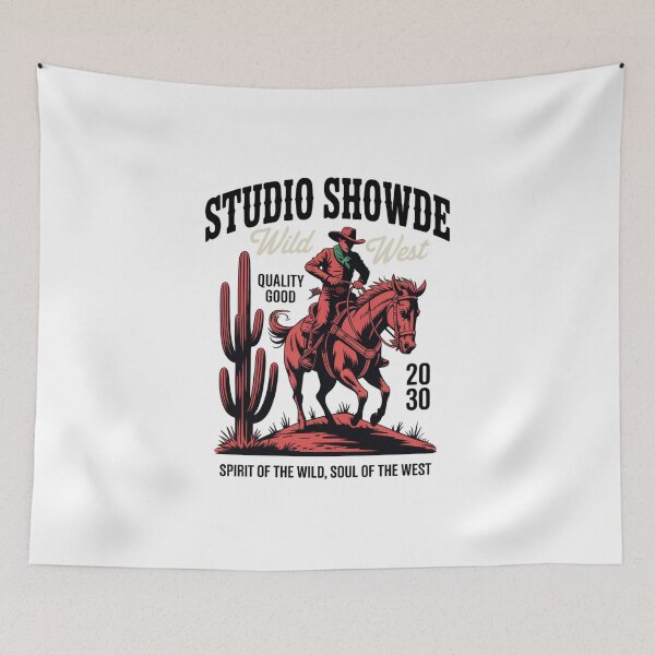 Item preview, Vintage Western Adventure Horse Rider Art Cowboy Nostalgia designed and sold by chattsuede.