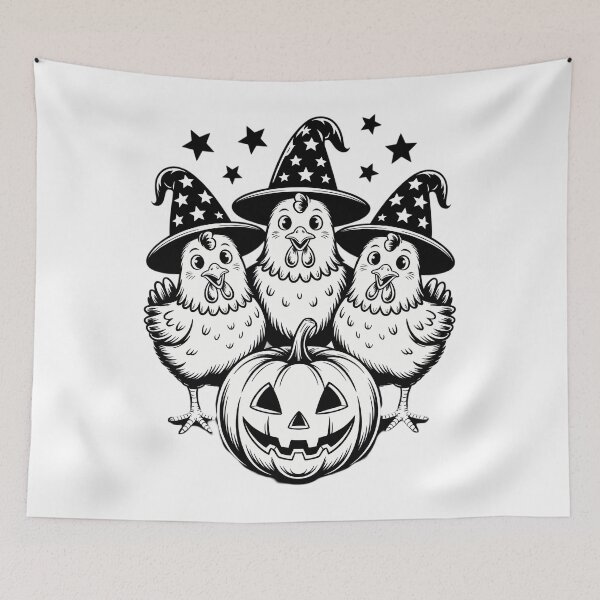 Item preview, Chicken Halloween Spooky Season Chickens Witch designed and sold by HellD3vil-Art.