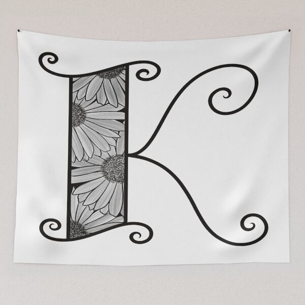 Item preview, Sunflower Inspired Letter K designed and sold by SSN-ART.