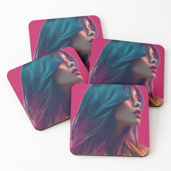 Item preview, Chromatic Muse: Neon Hair Portrait designed and sold by ArgentoArt.