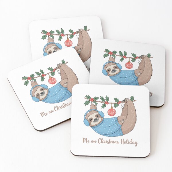 Item preview, Cozy Sloth Christmas Holiday Vibes Cute Animal Festive Mood designed and sold by chattsuede.