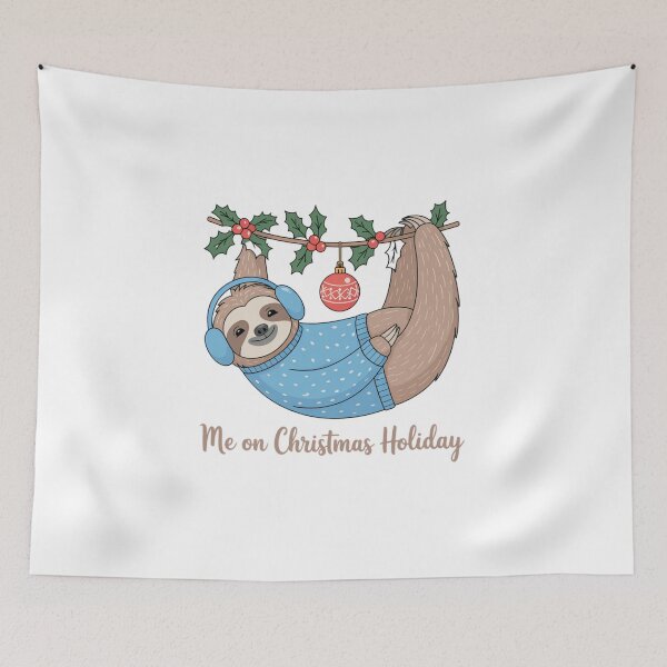 Item preview, Cozy Sloth Christmas Holiday Vibes Cute Animal Festive Mood designed and sold by chattsuede.