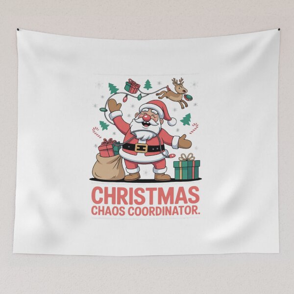 Item preview, Funny Christmas Chaos Organizer Gift Santa Lights Holiday Humor designed and sold by chattsuede.