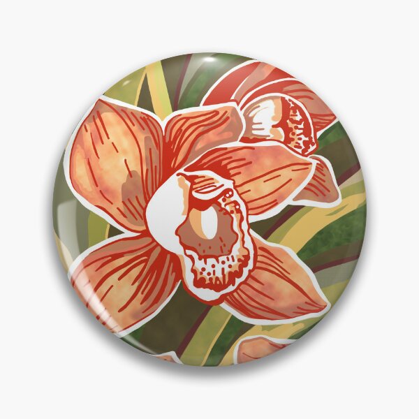 Item preview, Garlands of Orange Cymbidium Orchid designed and sold by Linda Maliuana.