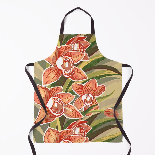 Item preview, Garlands of Orange Cymbidium Orchid designed and sold by Linda Maliuana.