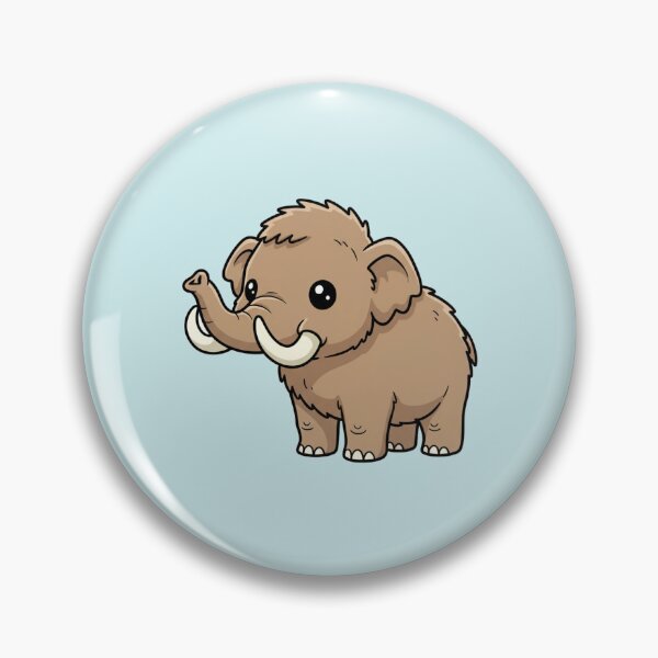 Item preview, Cute Baby Woolly Mammoth Cartoon With Big Eyes designed and sold by LightArt25.