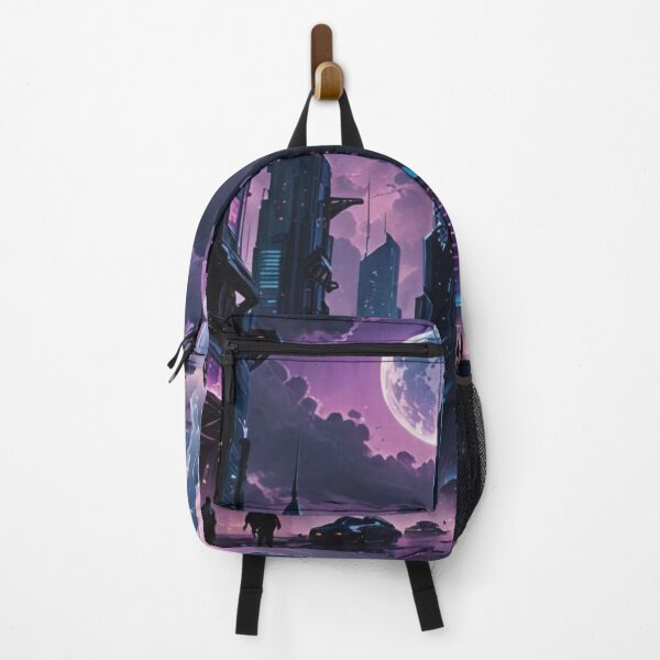Item preview, Futuristic City Under a Purple Moon designed and sold by jrsloa.