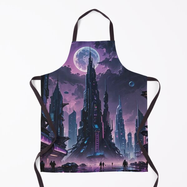Item preview, Futuristic City Under a Purple Moon designed and sold by jrsloa.