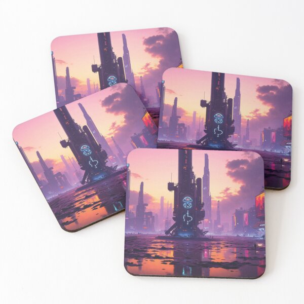 Item preview, Neon Downtown Sunset Reflection designed and sold by jrsloa.