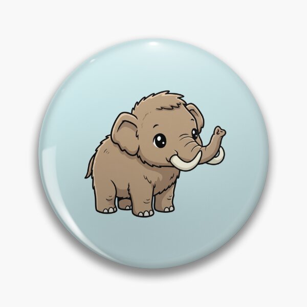 Item preview, Cute Baby Woolly Mammoth Cartoon With Big Eyes designed and sold by LightArt25.
