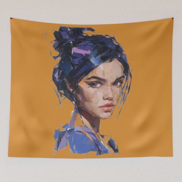 Item preview, Violet Impasto Muse designed and sold by ArgentoArt.