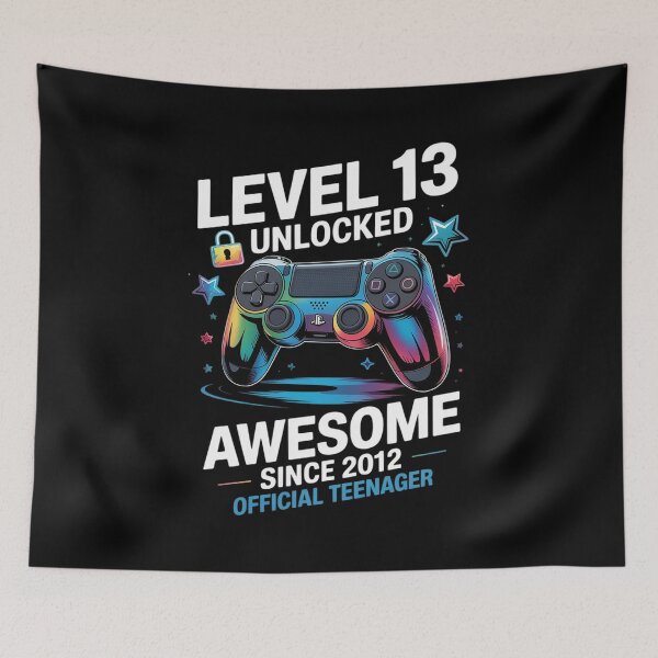 Item preview, Level 13 Unlocked Awesome Since 2012 13th Birthday Gaming designed and sold by khorbiasieno.