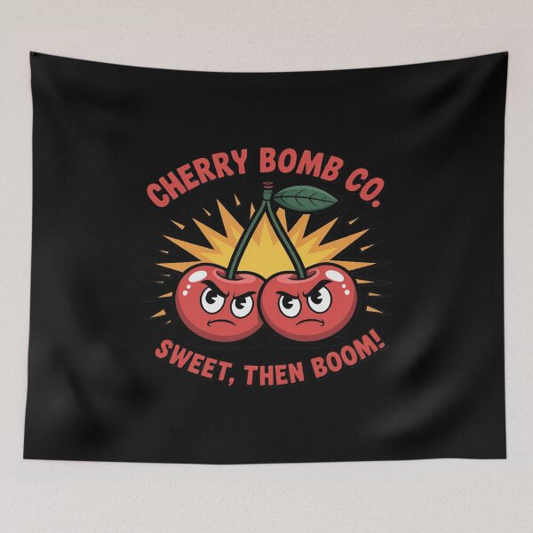 Item preview, Cherry Bomb Co Sweet Then BOOM! Matchbox Fruit Graphic designed and sold by ticlitule.