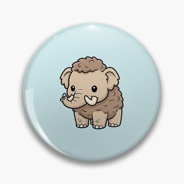 Item preview, Cute Baby Woolly Mammoth Cartoon With Big Eyes designed and sold by LightArt25.