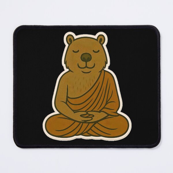 Item preview, Cute Zen Animal Meditation Buddha Art: Capybara designed and sold by PinUpPizzazz.