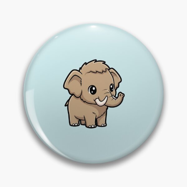 Item preview, Cute Baby Woolly Mammoth Cartoon With Big Eyes designed and sold by LightArt25.