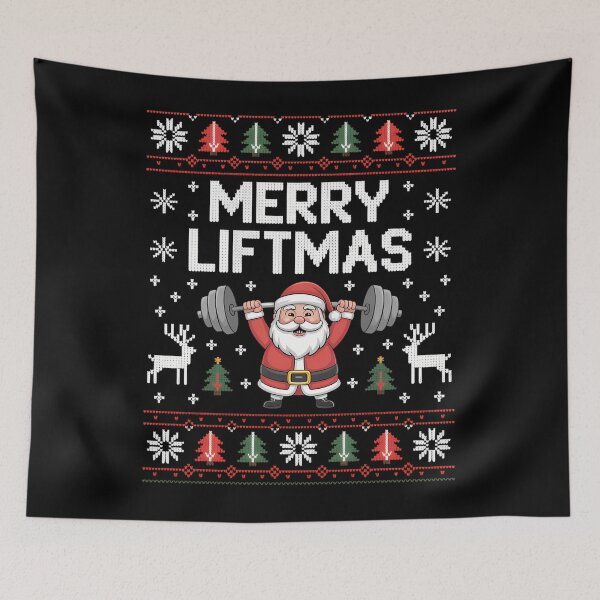 Item preview, Ugly Christmas GYM Lovers, Weightlifters Merry Liftmas Christmas designed and sold by Bandikonsalez.