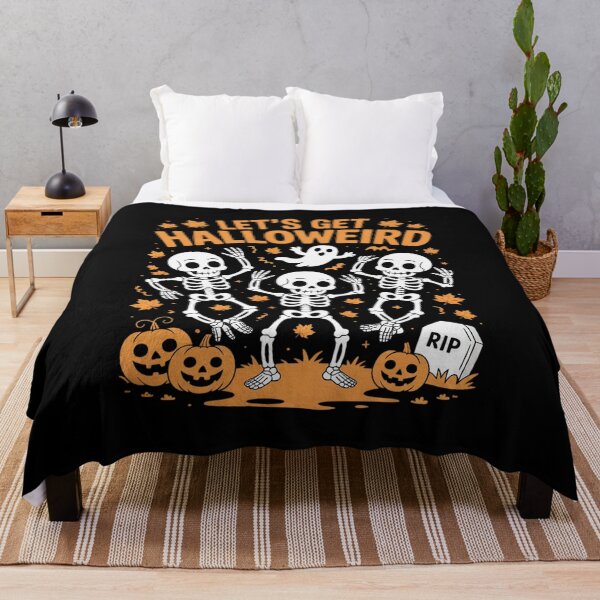 Item preview, Let's Get Halloweird Skeletons Pumpkins designed and sold by RansomFlatley.