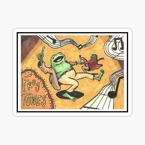 Vista previa del artículo con la obra «Rana y sapo», diseñado y vendido por tan-trundell.