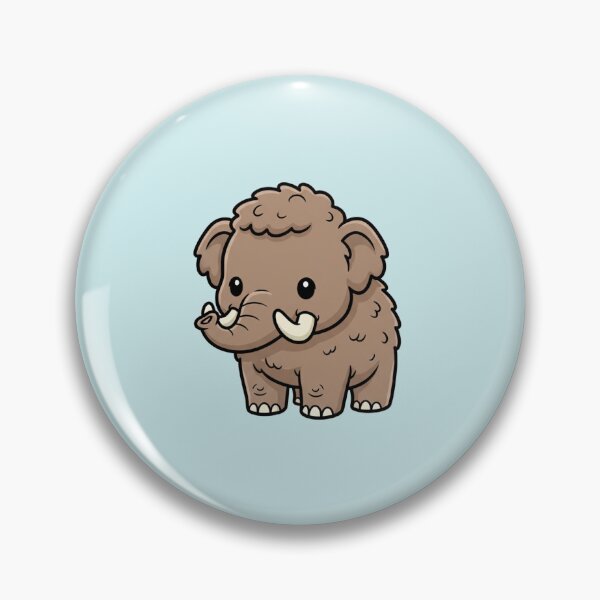 Item preview, Cute Baby Woolly Mammoth Cartoon With Big Eyes designed and sold by LightArt25.