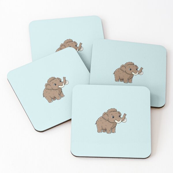 Item preview, Cute Baby Woolly Mammoth Cartoon With Big Eyes designed and sold by LightArt25.