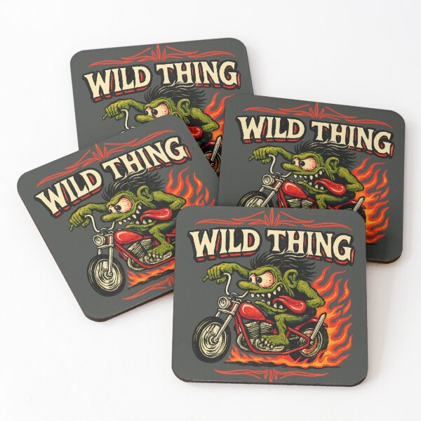 Item preview, Wild Thing – Fire-Breathing Greaser Biker from Hell’s Highway designed and sold by Retroaugogo.