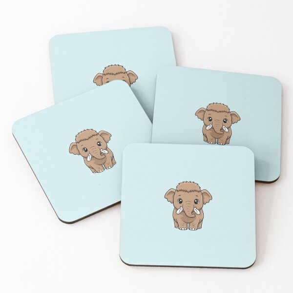 Item preview, Cute Baby Woolly Mammoth Cartoon With Big Eyes designed and sold by LightArt25.
