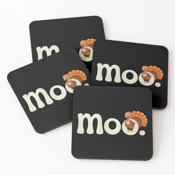 Item preview, Retro Turkey Moo Funny Thanksgiving designed and sold by BakeryDozen.