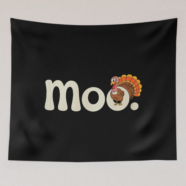 Item preview, Retro Turkey Moo Funny Thanksgiving designed and sold by BakeryDozen.
