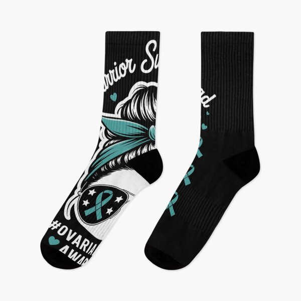 Item preview, Messy Bun Ovarian Cancer Awareness Day Support Squad designed and sold by DoorwayThreads.