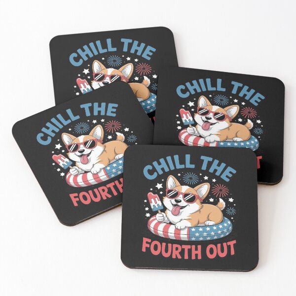 Item preview, Chill 4th Out Cute Corgi Patriotic Fun Fest Summer Funny designed and sold by ticlitule.
