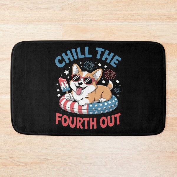 Item preview, Chill 4th Out Cute Corgi Patriotic Fun Fest Summer Funny designed and sold by ticlitule.