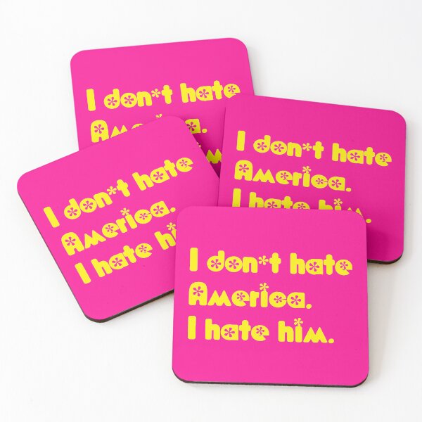 Item preview, I don't hate America - I hate him (yellow flowers) designed and sold by Thelittlelord.