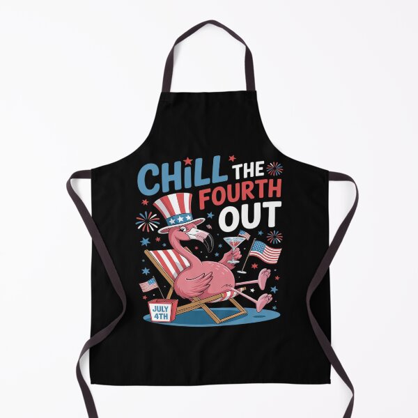 Item preview, Chill The Fourth Out 4th Of July US Flag Flamingo Drinking designed and sold by ticlitule.