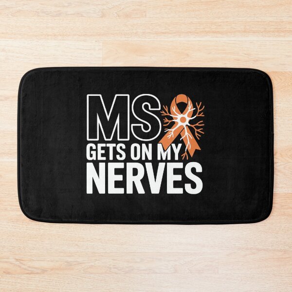 Item preview, Multiple Sclerosis Awareness MS Gets On My Nerves Orange Ribbon Support designed and sold by tmerchtrends.