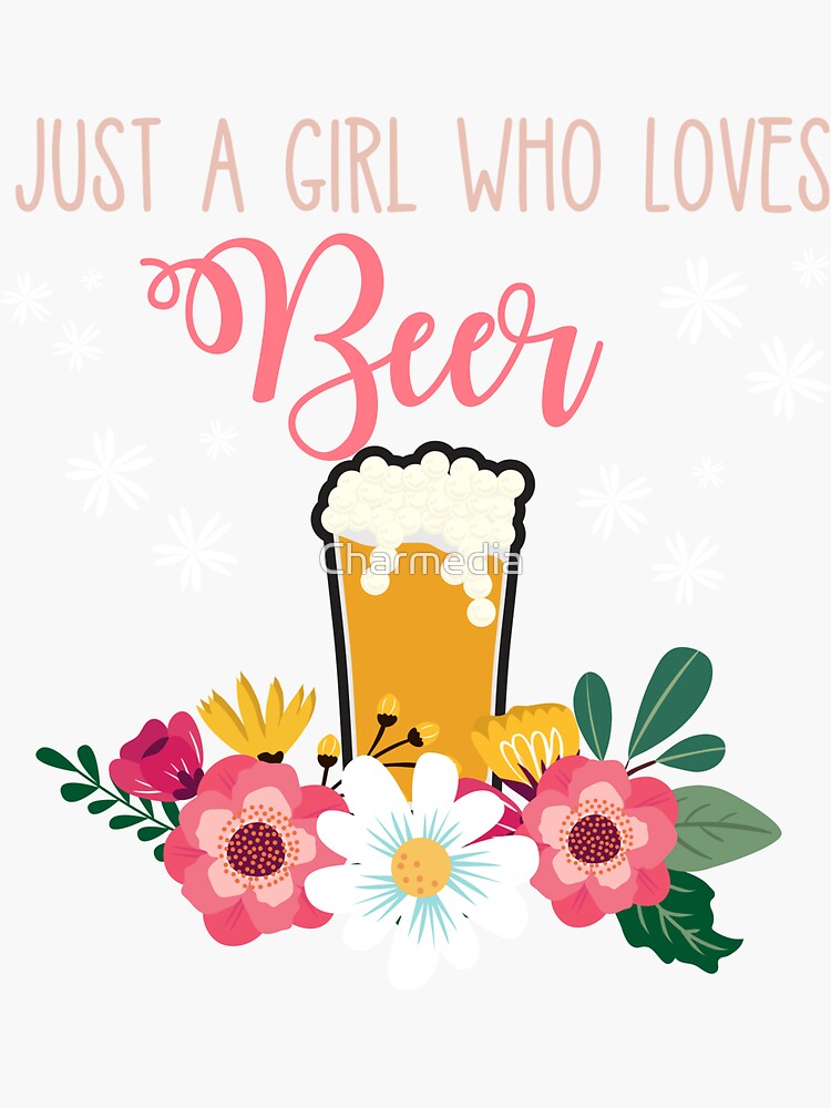 Girl Who Loves Beer Decal