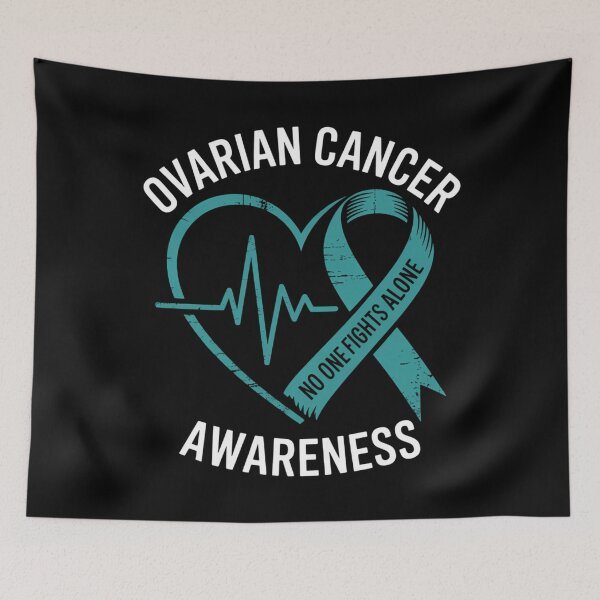 Item preview, Ovarian Cancer Awareness Ribbon Support Family designed and sold by DoorwayThreads.