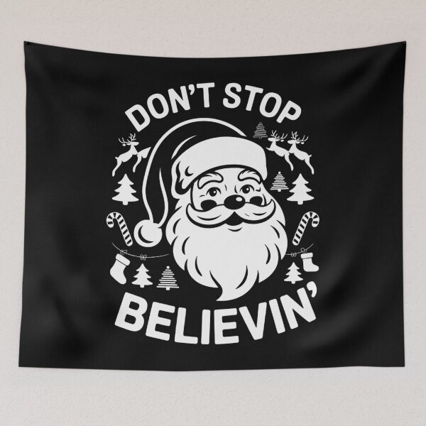 Item preview, Don't Stop Believin' Santa Funny Christmas designed and sold by ValerieRodrigue.