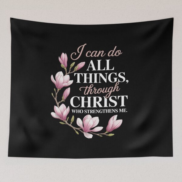 Item preview, Christian I Can Do All Things Through Christ Flower Faith designed and sold by BiellaSar.